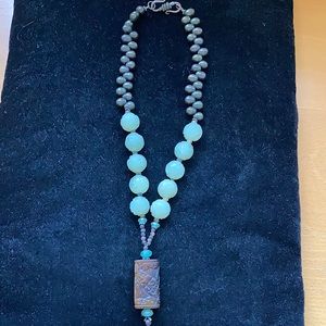 Jade and pearl necklace